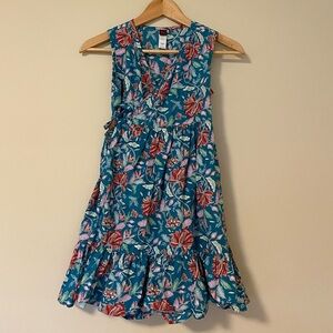 Tea collection blue floral wrap dress